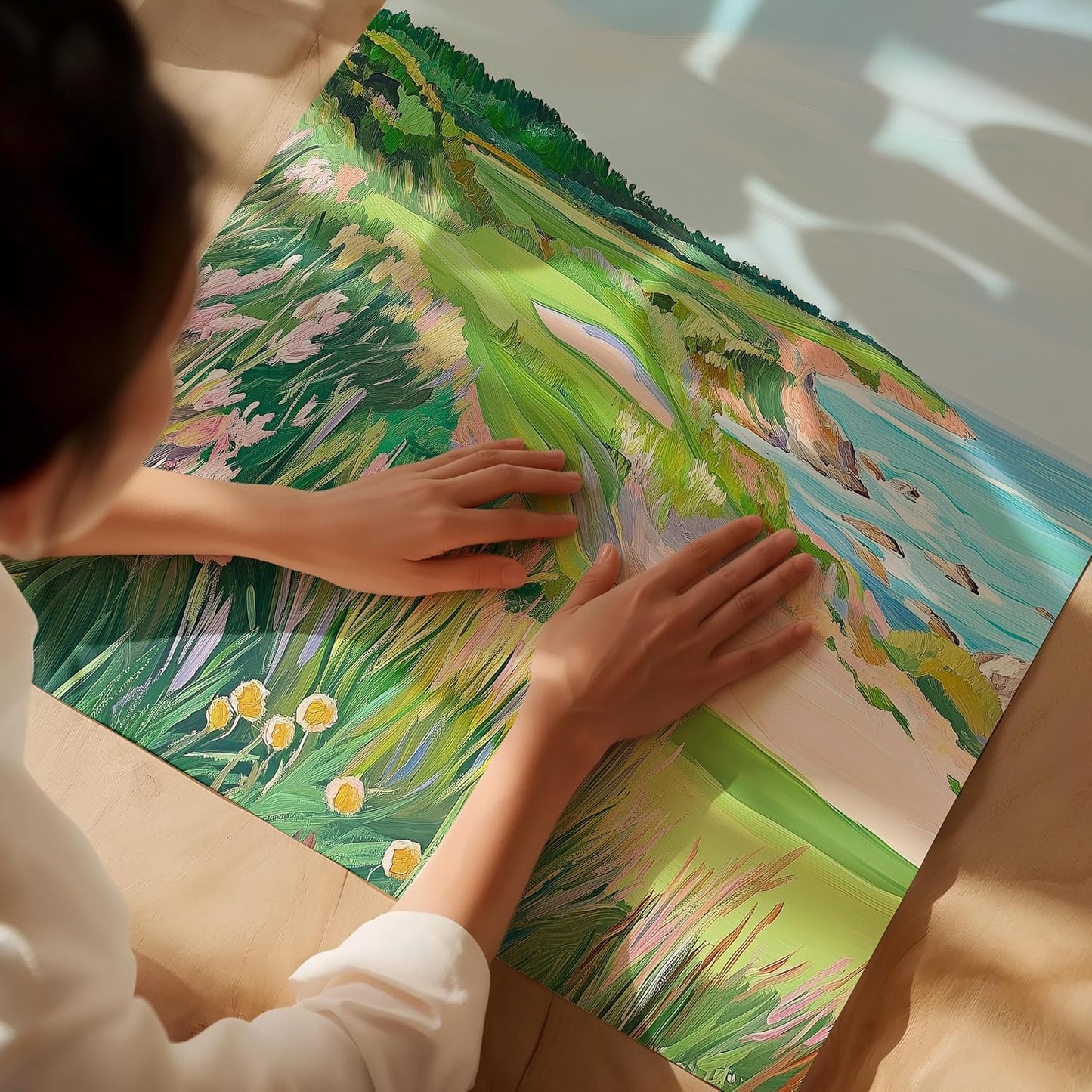 Golf Course Floral Pastel Art Print Posters - Premium Giclee Fine Art Prints - Golf Course Home Decor Posters, Golfer Art Prints for Home and Office Decor - Vintage Aesthetic, Ready to Frame