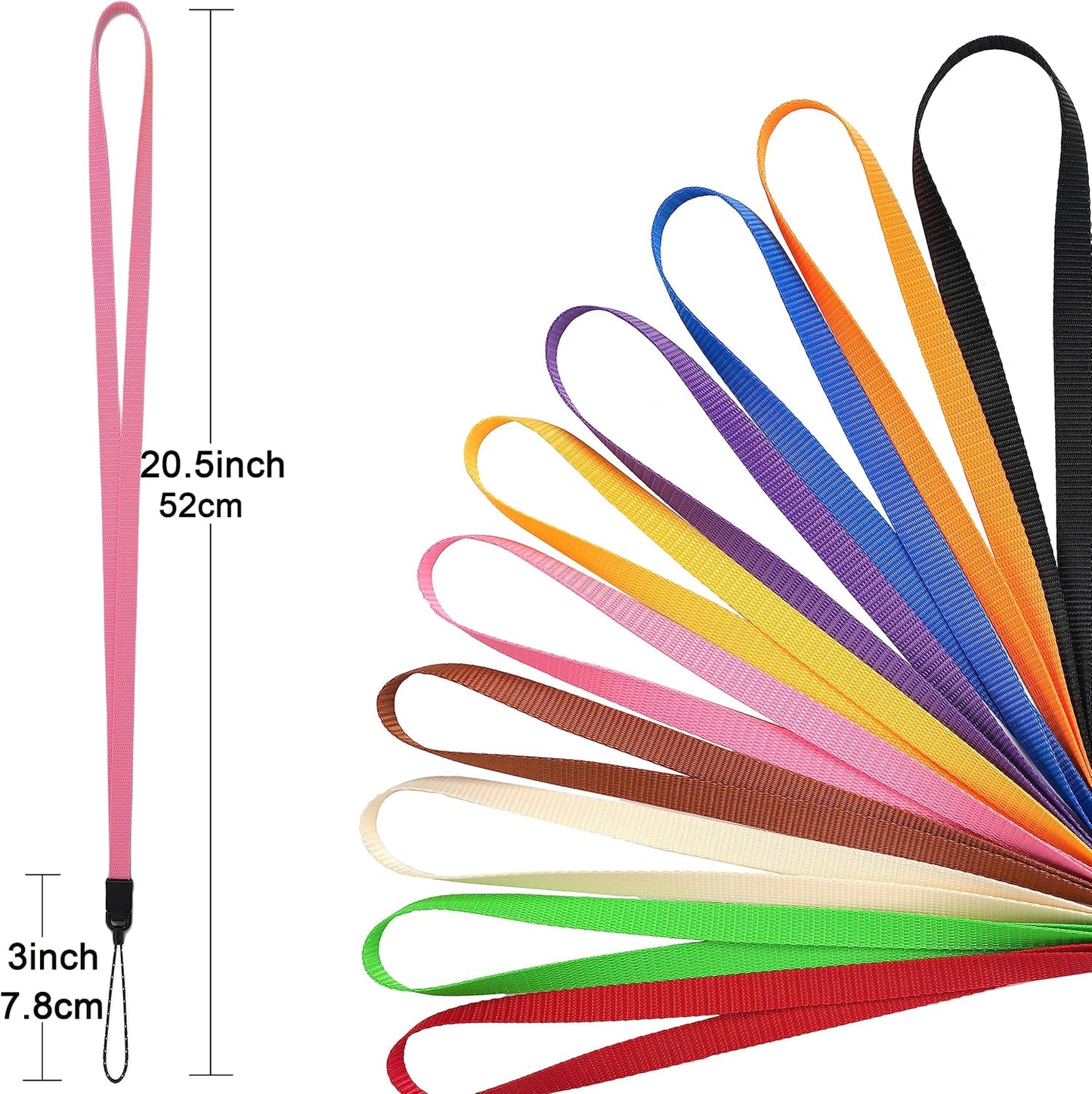YOUOWO 10 Pack Lanyards 10 Colors Neck Lanyard,For Pen Cellphone Whistles ID Badges Holder Keys Office Name Badges (10 Colors - Combination 1)