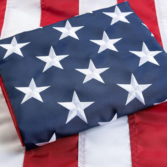 JRED American Flag Indestructible US Flag 4x6 Heavy Duty Outdoor USA 420d Nylon TearProof Flags for Outside High Wind All Weather Longest Lasting Embroidered Stars