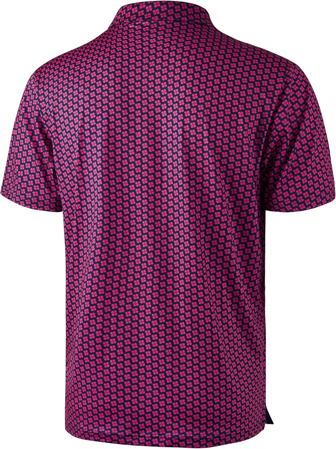 Obla Mens Golf Polo Shirts Short Sleeve Dry Fit Performance Moisture Wicking Casual Print Collared Golf Shirts for Men