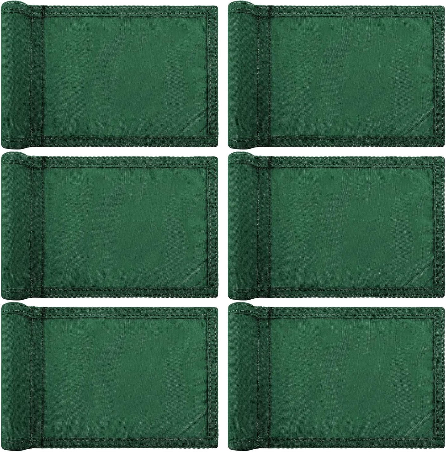 Oudain 6 Pcs Golf Target Flag with Tube Inserted Waterproof Putting Golf Flags 420D Nylon Mini Pin for Yard Indoor Outdoor Backyard Garden Portable, 8 x 6 Inch