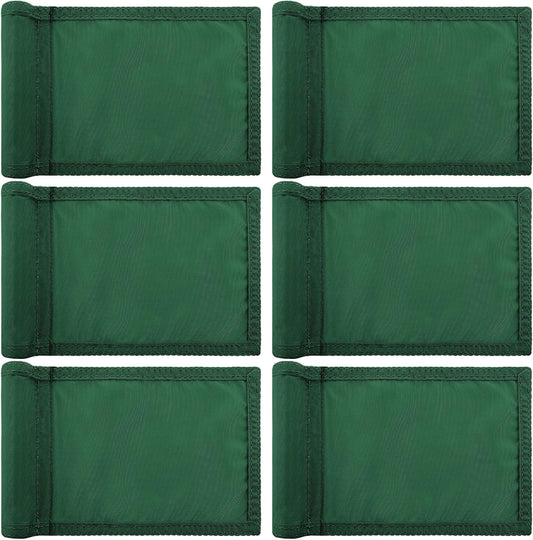 Oudain 6 Pcs Golf Target Flag with Tube Inserted Waterproof Putting Golf Flags 420D Nylon Mini Pin for Yard Indoor Outdoor Backyard Garden Portable, 8 x 6 Inch