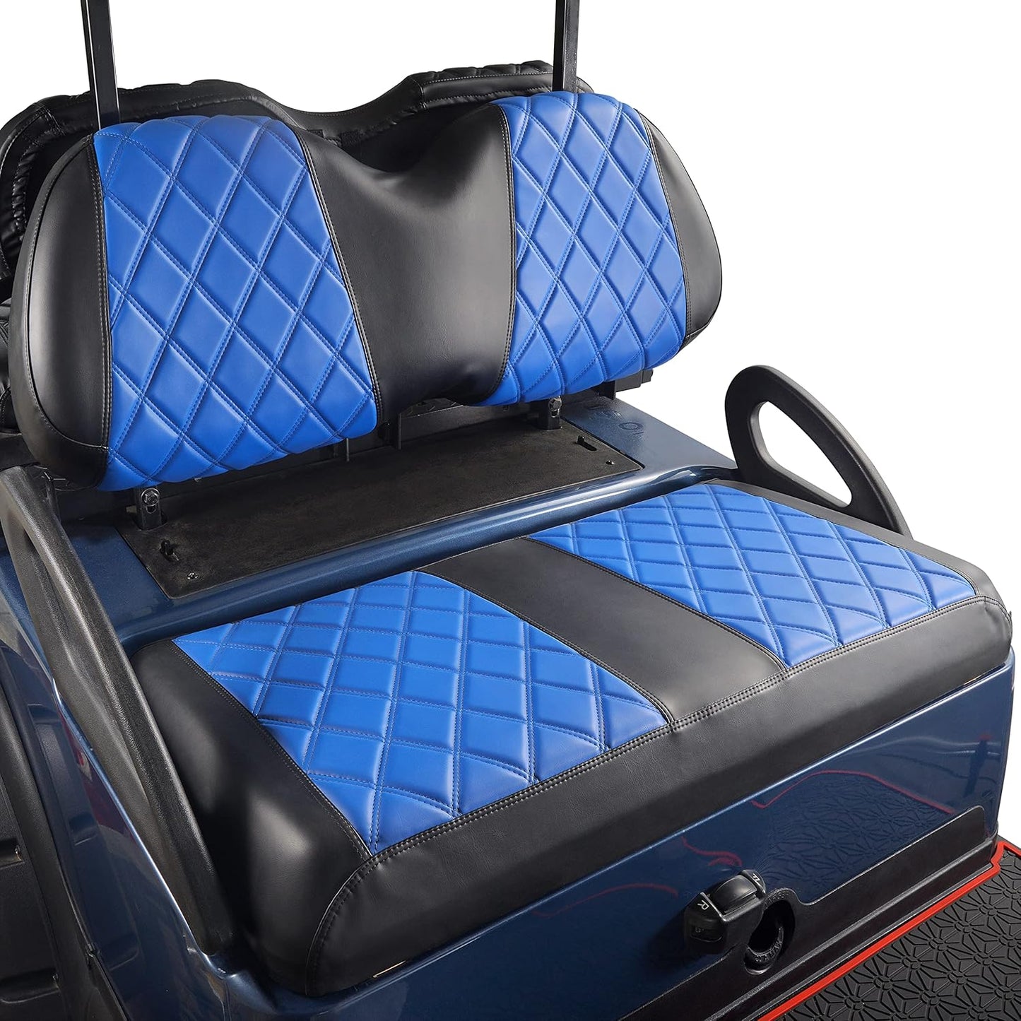 NOKINS Golf Cart Diamond Seat Covers Kit, Fit for Club Car Precedent OEM Standard Front Seat Cushion, Golf Cart Vinyl Seat Cover, No Nails Required