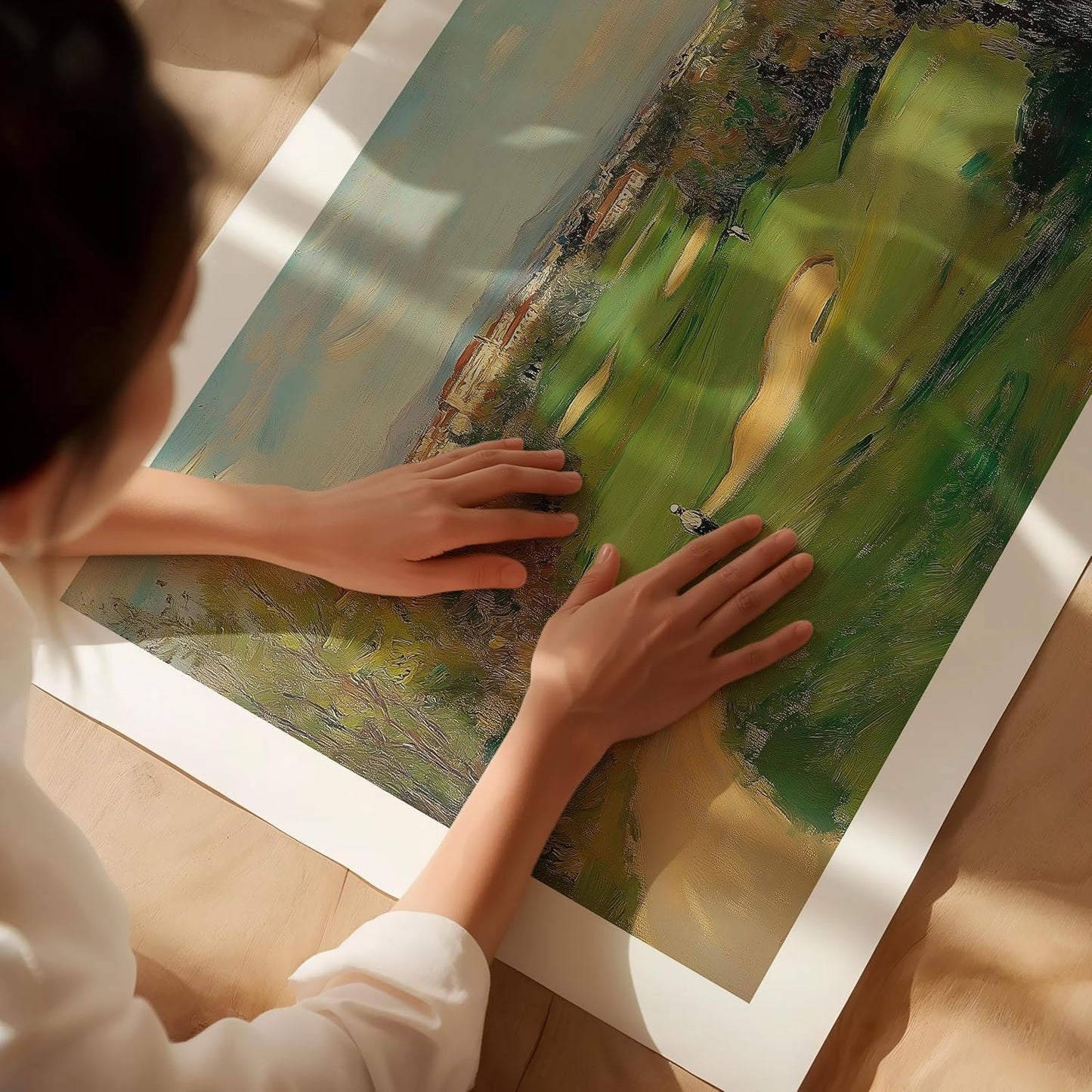 Vintage Golf Course Premium Giclee Fine Art Prints - Antique Style Golf Course Painting Posters, Golf Wall Art, Aesthetic Golfing Poster for Home Office Decor, Ready to Frame