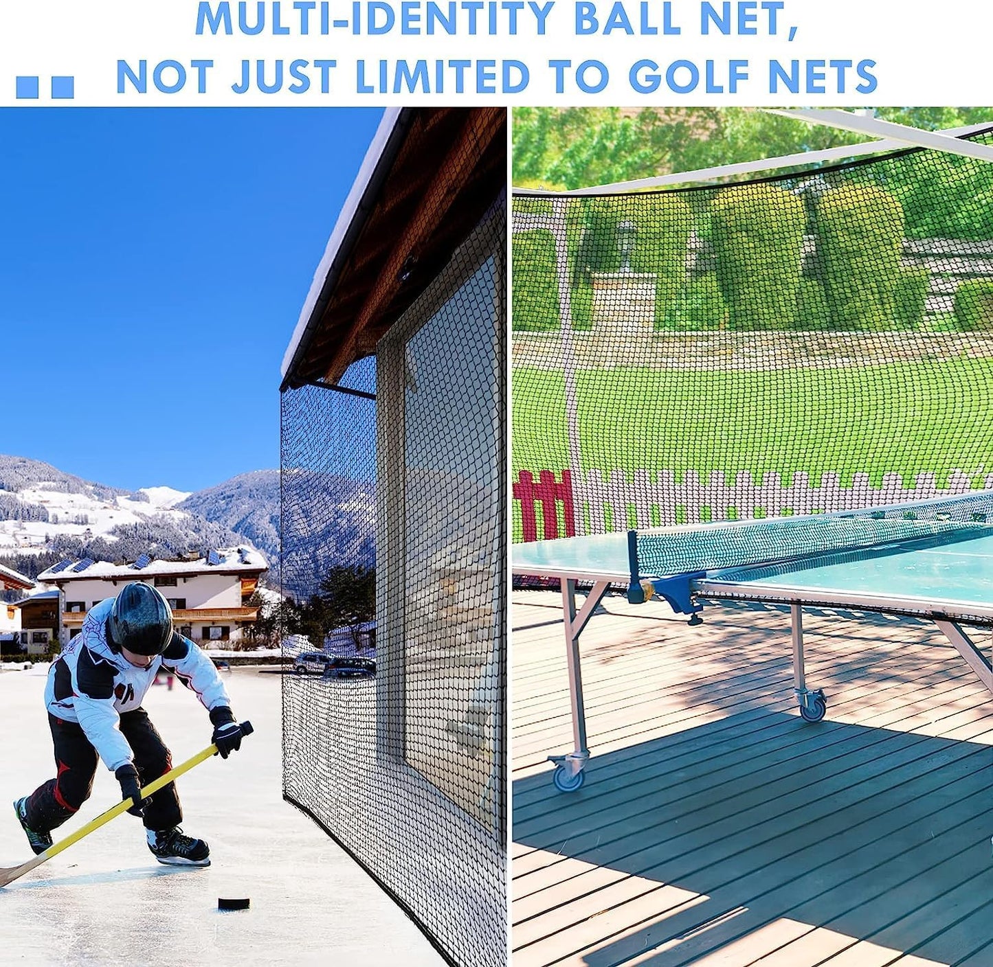 Golf Net,10Ft,15Ft,20Ft,25Ft, 30Ft, 40Ft Golf Practice Net,Sports Practice Barrier Net, Heavy Duty Ball Netting Golf Hitting Net, DIY Ball Net,Baseball Net Hockey Net and Chipping Net