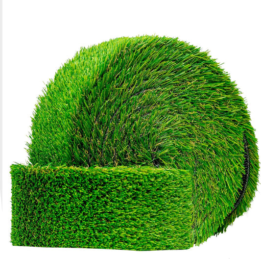 Artificial Grass Strip 5" x25' for Indoor/Outdoor Use-Realistic, 1" Thick Synthetic Turf for DIYers and Professionals, Pre-Cut Roll for Easy Installation and Creative Designs (5in x 25ft)