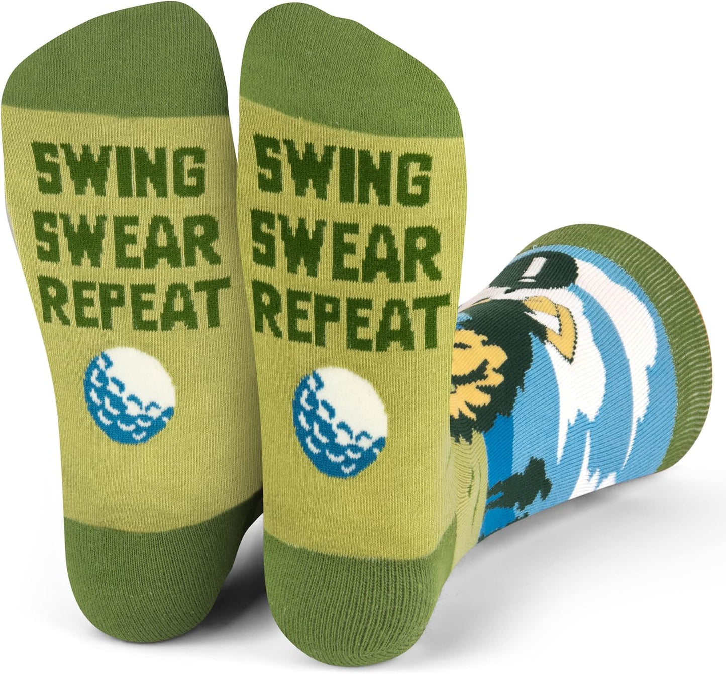 Lavley Funny Golf Socks - Fun gift for golfers - Unisex one size fits most - Great for birthdays or stocking stuffers