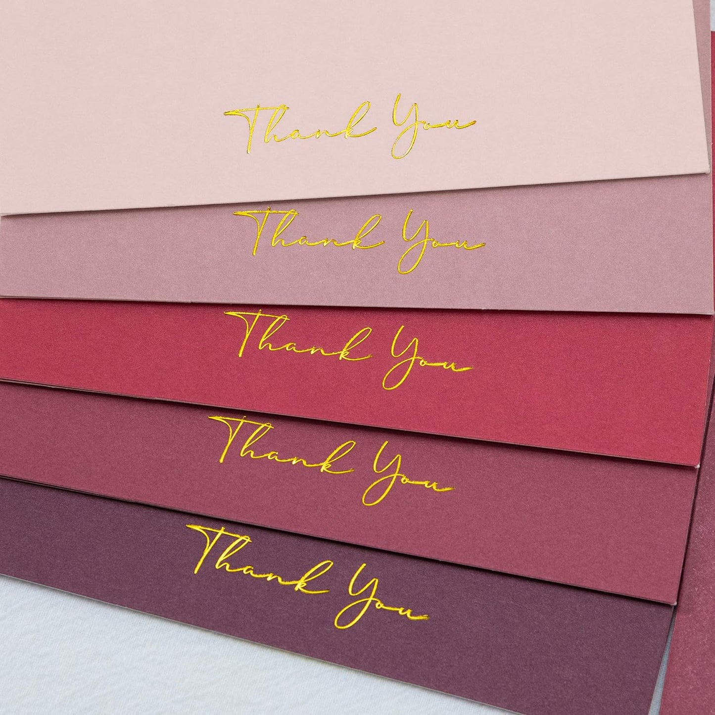 Crisky Burgundy Red Thank You Cards with Envelopes & Stickers， 50 Pack Bridal Shower Graduation Thank You Cards Small Business, Wedding Baby Shower Birthday Funeral Notes Bulk