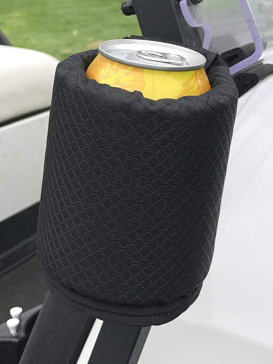 Bushwhacker Magnetic Insulated Drink Holder – 12oz Can and Bottle Cooler for Golf Carts, Toolboxes, Forklifts, Tractors, Lawn Mowers, Gyms – Durable 600D Fabric, Ultra-Strong Magnetic Attachment