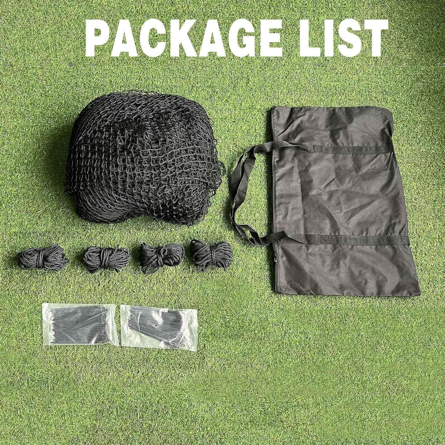 Golf Batting Cage Netting 10 x 10 x 10ft Practice Net for Golf (Frame NOT Included) Training Net with Tie Ropes for Backyard Indoor Outdoor