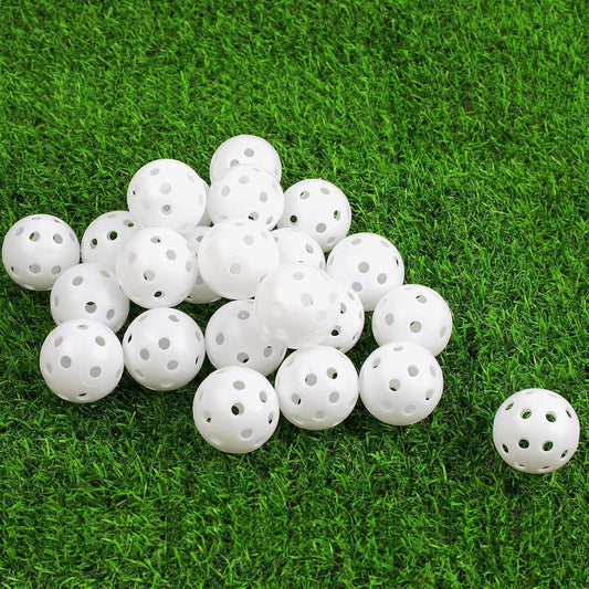 Joyberg Practice Golf Balls 24 Pack, 42mm Plastic Golf Balls, Practice Golf Balls for Backyard, Training Golf Balls for Swing Practice