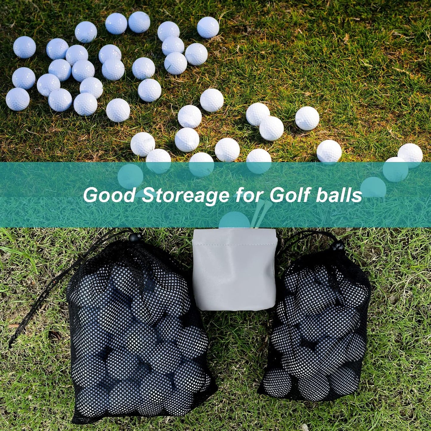 Golf Tee Pouch Bag, Zipper Golf Ball Bag, Accessory Pouch for Men