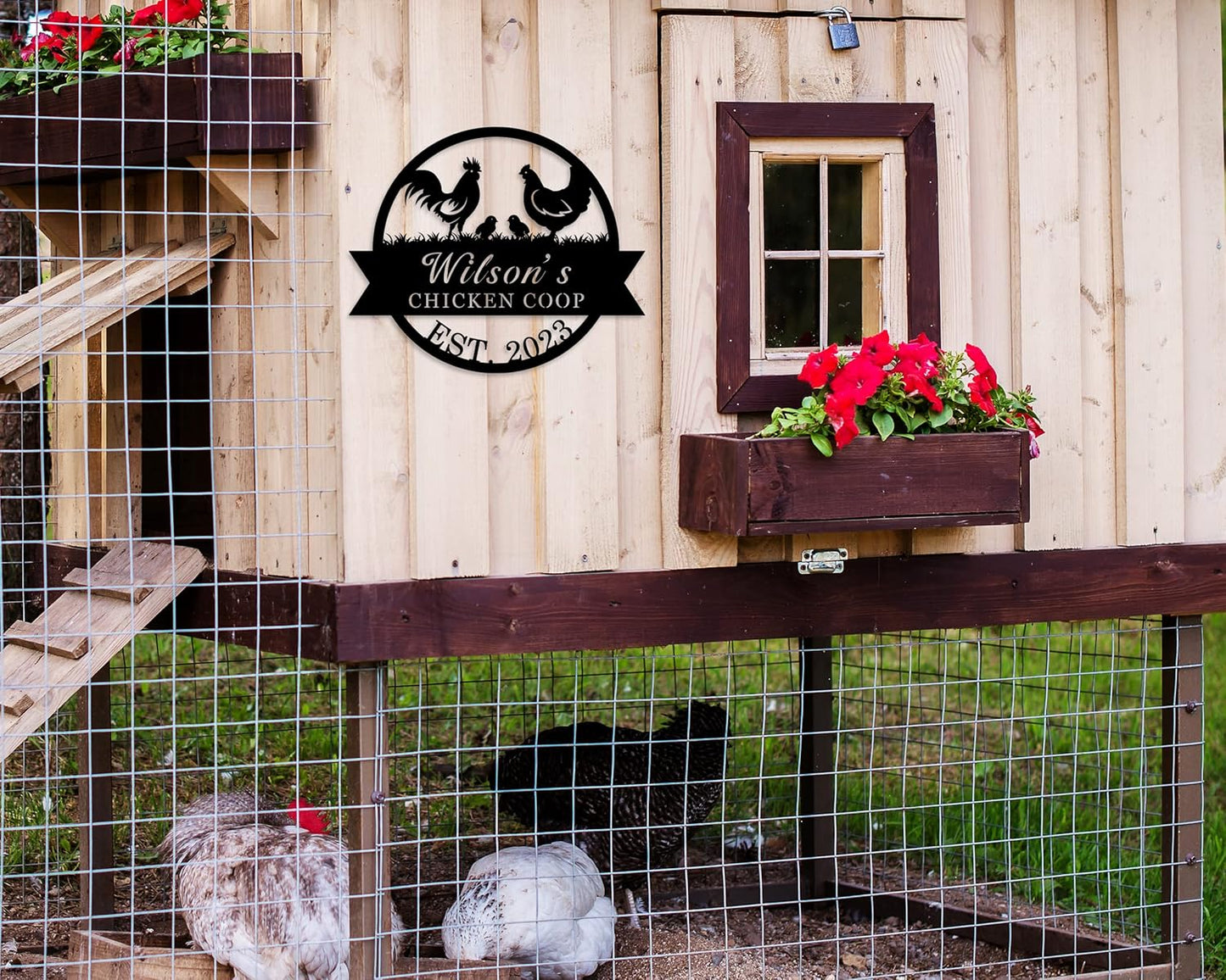 Custom Chicken Coop Sign, Personalized Family Name Chicken Coop Sign, Personalized Chicken Farm Sign, Custom Farm Coop Sign, Mothers Day Gifts