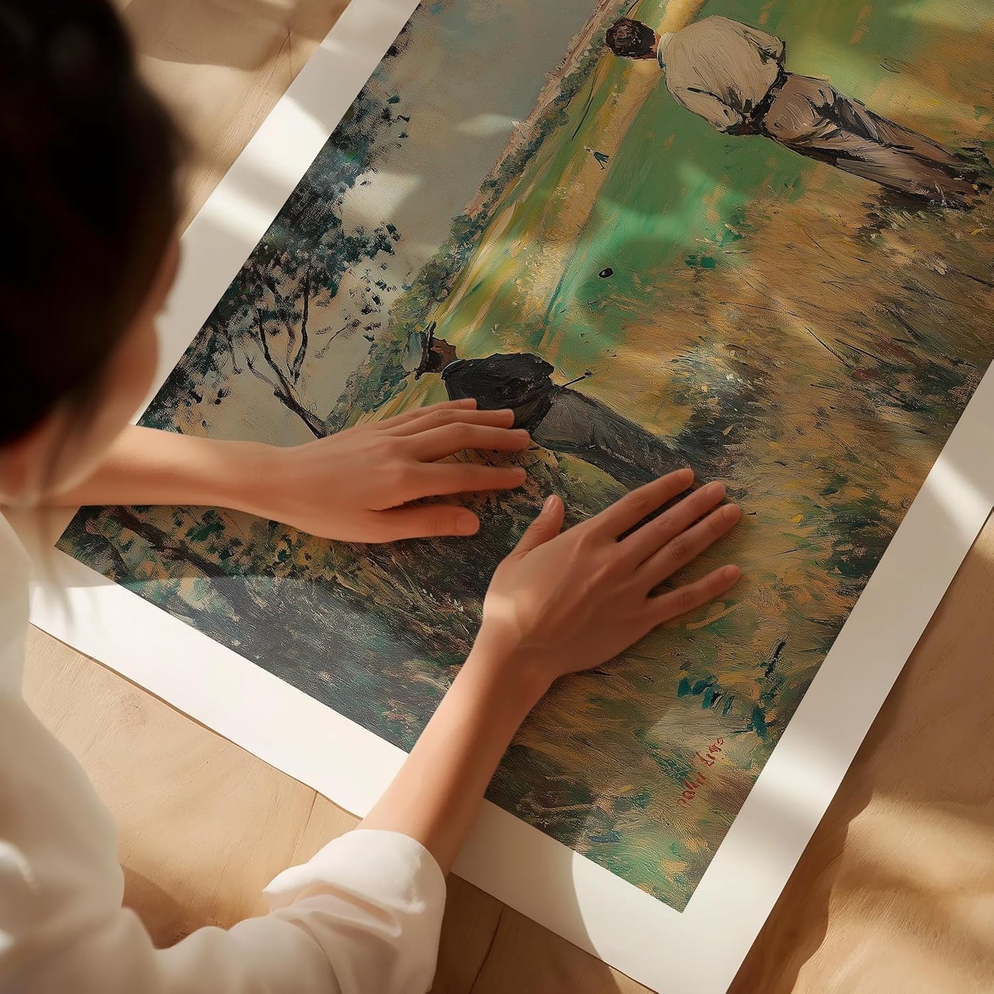 Vintage Golf Course Premium Giclee Fine Art Prints - Antique Style Golf Course Painting Posters, Golf Wall Art, Aesthetic Golfing Poster for Home Office Decor, Ready to Frame