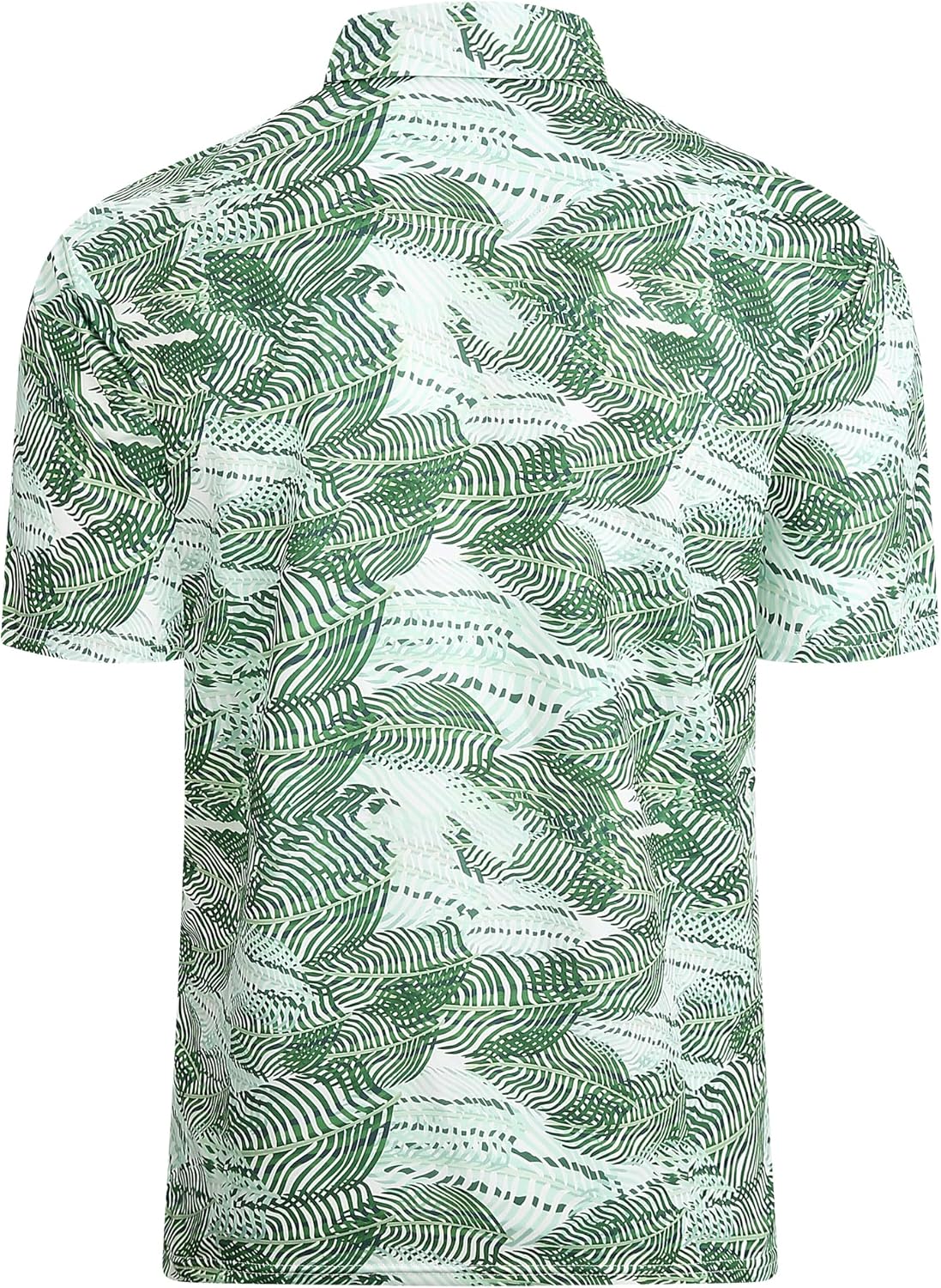 Alex Vando Mens Hawaiian Golf Shirt Moisture Wicking Digital Print Golf Shirts for Men