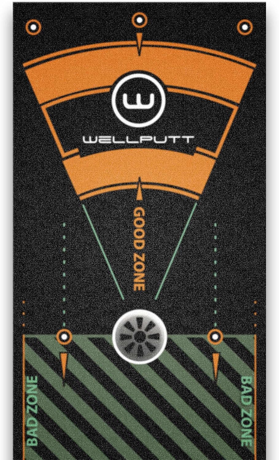WELLPUTT - Golf Putting Training Mat - 13ft Black