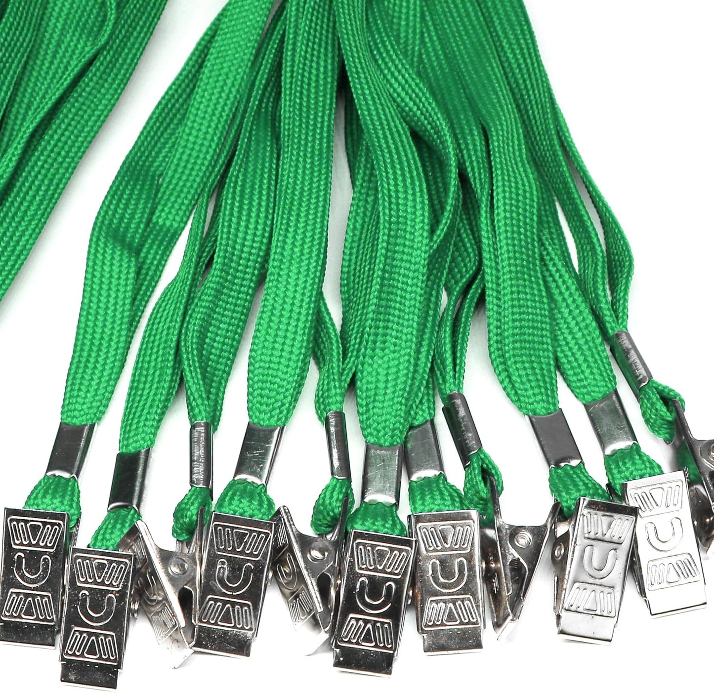 Ollain Badge Lanyards Neck Bulk Cruise Lanyards Lanyard with Clip for ID Card Name Tags Badge Holders (Green, 100 Pack)