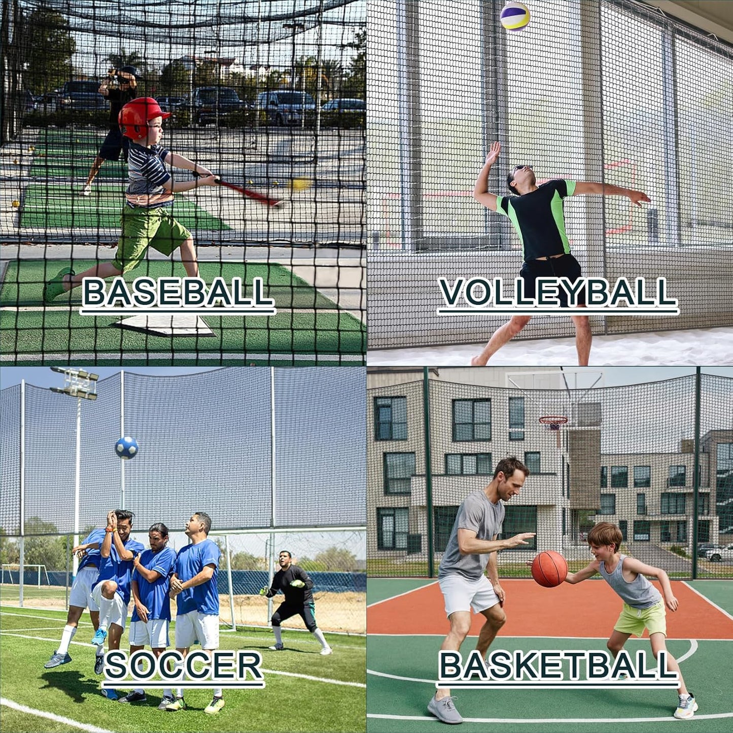 Golf Netting 7Ft,10Ft,15Ft,20Ft Golf Practice Net for Garage, Sport Practice Barrier Net, Heavy Duty Nylon Sport Netting Golf Hitting Net for Baseball, Hockey, Soccer, Tennis DIY Ball Net for Backyard