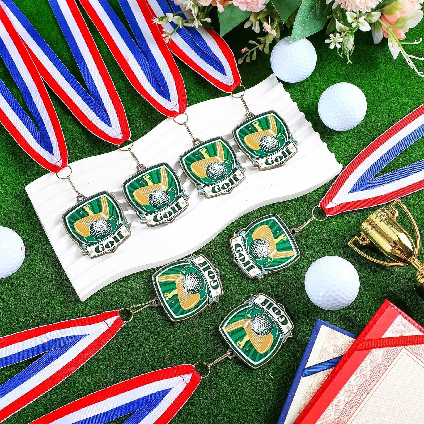 10/20 /30/40 Pcs Award Medals Bulk Sports Medals with Neck Ribbons 2.4 Inch Winner Award Trophy Prize Gift for Sports Themed Party Favors Tournaments School Match