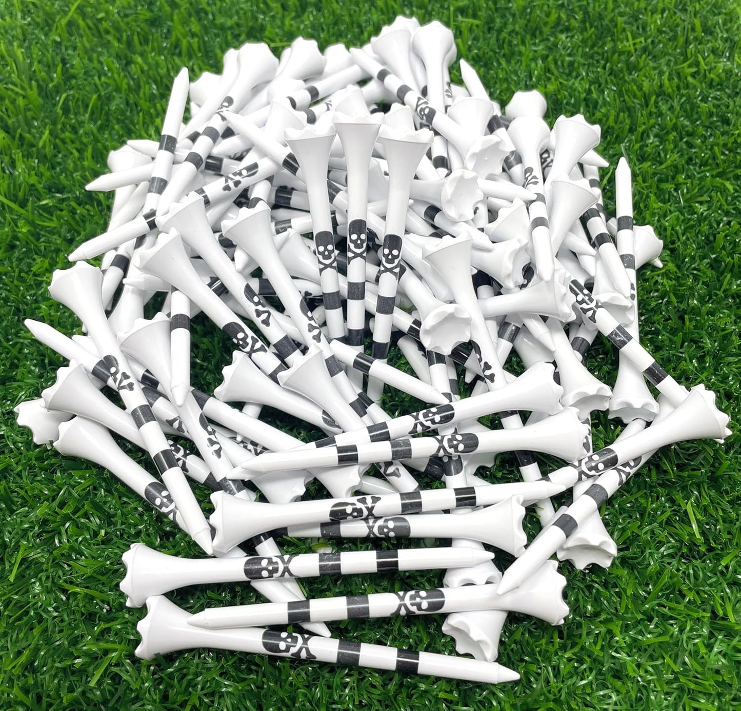 NorthPointe Skull and Crossbones Golf Tees Plastic 3 1/4-100 Tees in Bulk
