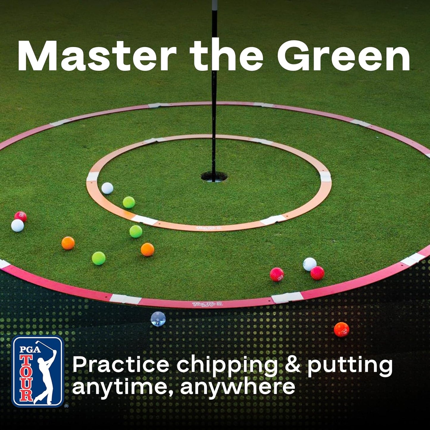 PGA Tour Golf Practice Aids by Golfgen: Premium Chipping Nets, Putting Rings, & Targets, Indoor & Outdoor Training, Improve Accuracy & Control, Master Putting and Chipping, Portable for On The Go