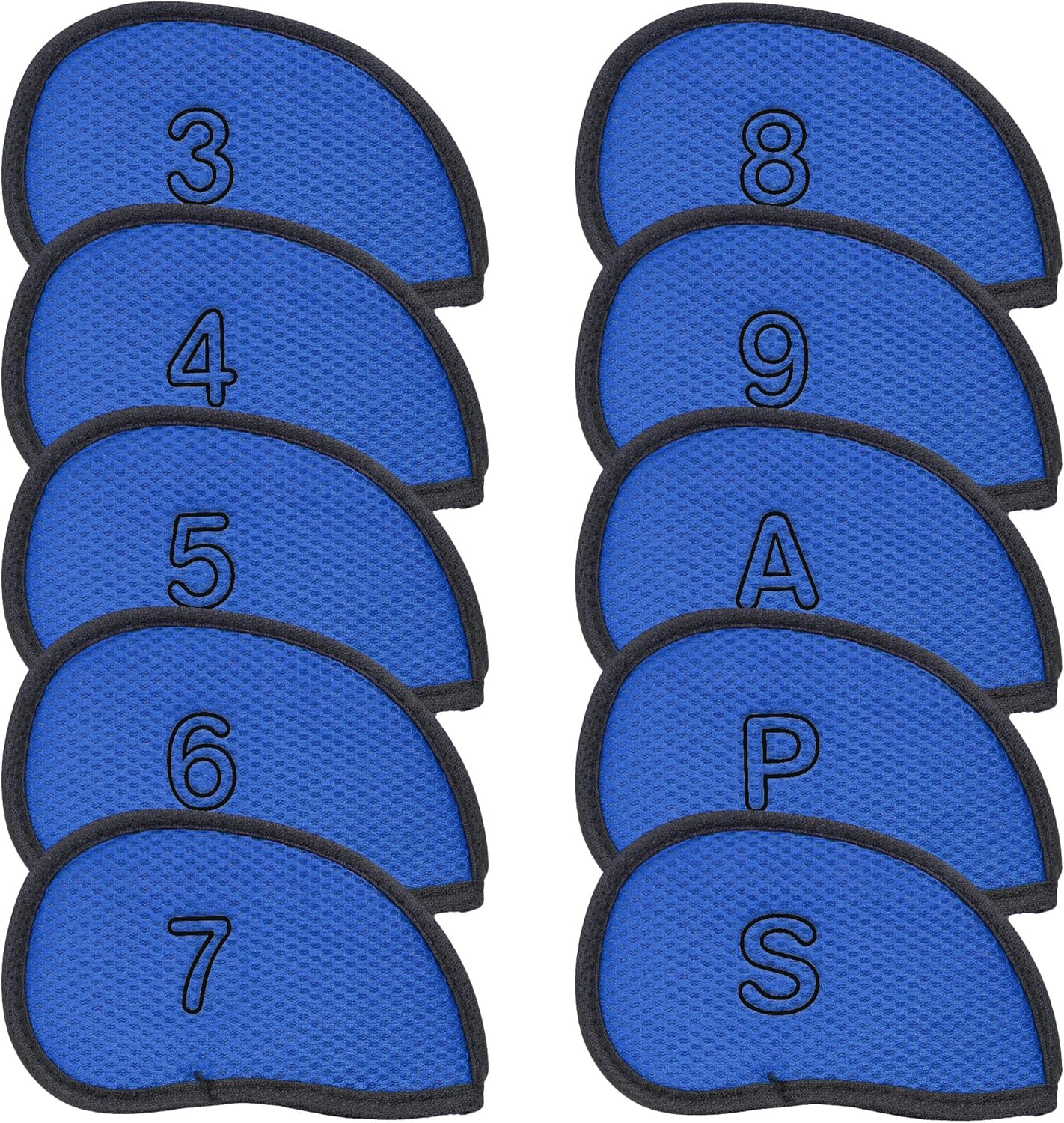 Golf Irons Club Head Covers, Golf 10pcs Set Thick PU Leather Waterproof Head Covers with Number Tag 3-9/A/P/S Fit Most Irons Club