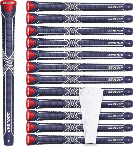 Geoleap Golf Grips 13 Pack,Non-slip and High Shock-absorbing Golf Club Grips ,Choose between 13 Grips with 15 Tapes and Full Kits.