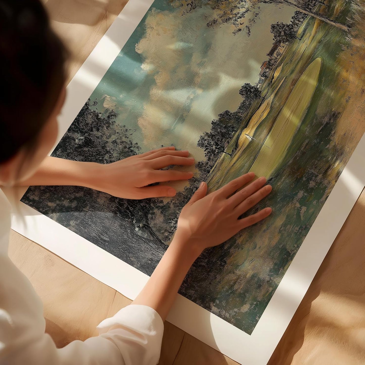 Vintage Golf Course Premium Giclee Fine Art Prints - Antique Style Golf Course Painting Posters, Golf Wall Art, Aesthetic Golfing Poster for Home Office Decor, Ready to Frame