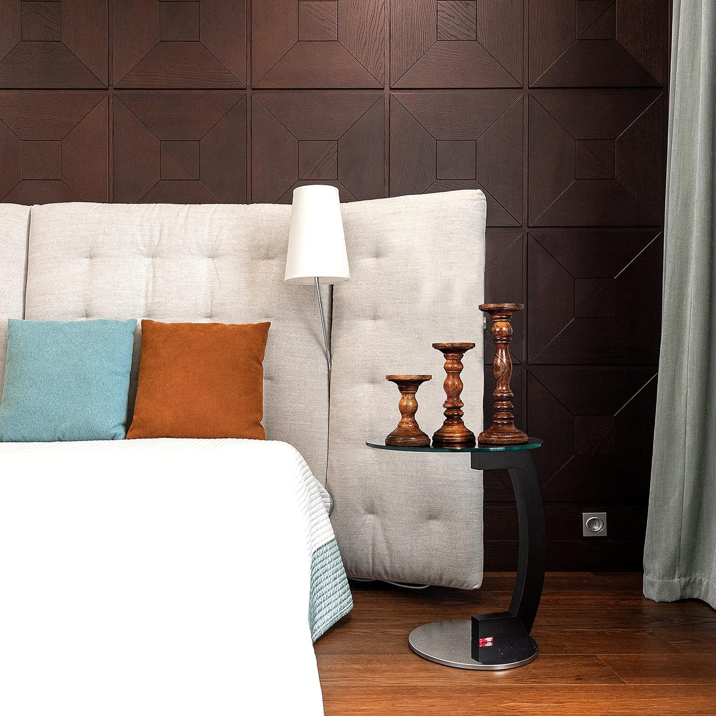 Large Candle Holders for Pillar Candles - Rustic Farmhouse Style Home Decor - Perfect for Table Centerpieces, Coffee Table or Fireplace Mantel - 3 Piece Set - Natural