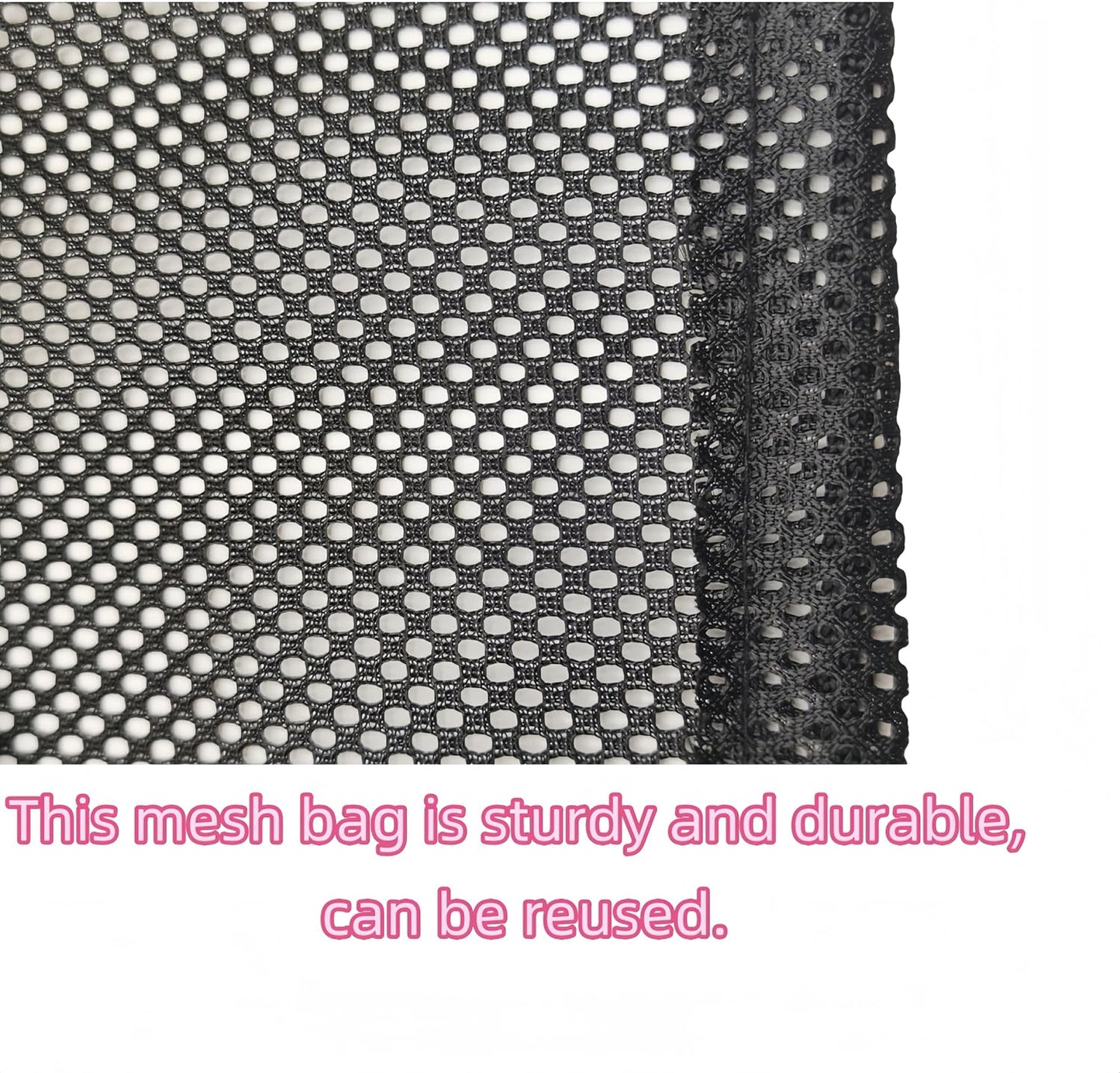 6 Pcs Mesh Bags Drawstring 11.8" x 7.5" Small Golf Ball Mesh Bag, Nylon Sports Net Bag Multipurpose for Golf Stuff Balls, Tennis ball and Travel