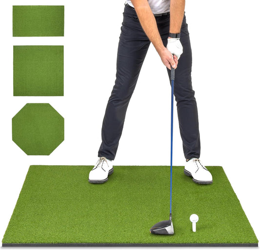 GoSports Elite Golf Hitting Mats for Indoor/Outdoor Practice – Choose Size – Turf Driving Range Mats for Golf Simulators and Practice