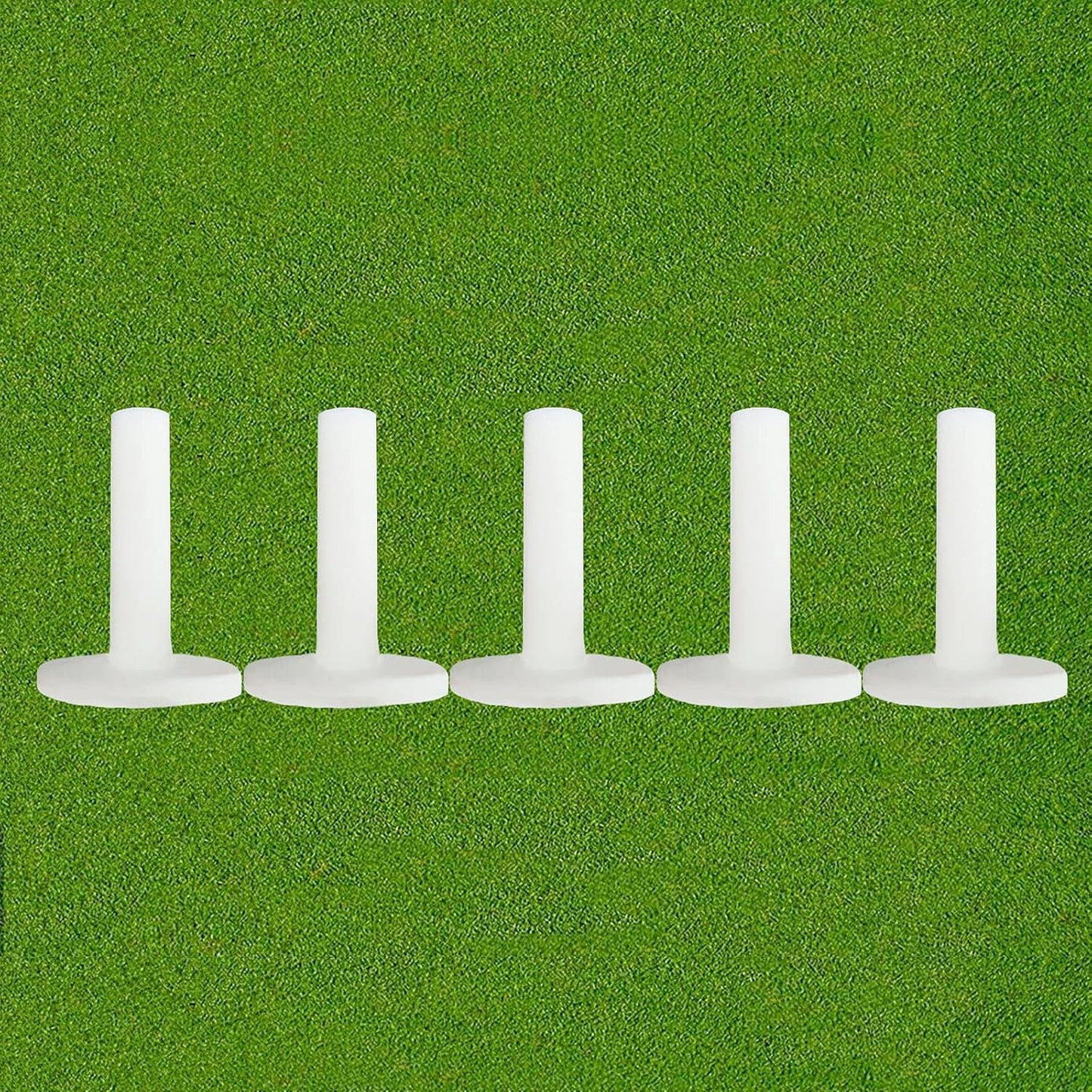 FINGER TEN Golf Rubber Tees Driving Range Value 5 Pack, Mixed Size or 5 Same Size for Practice Mat