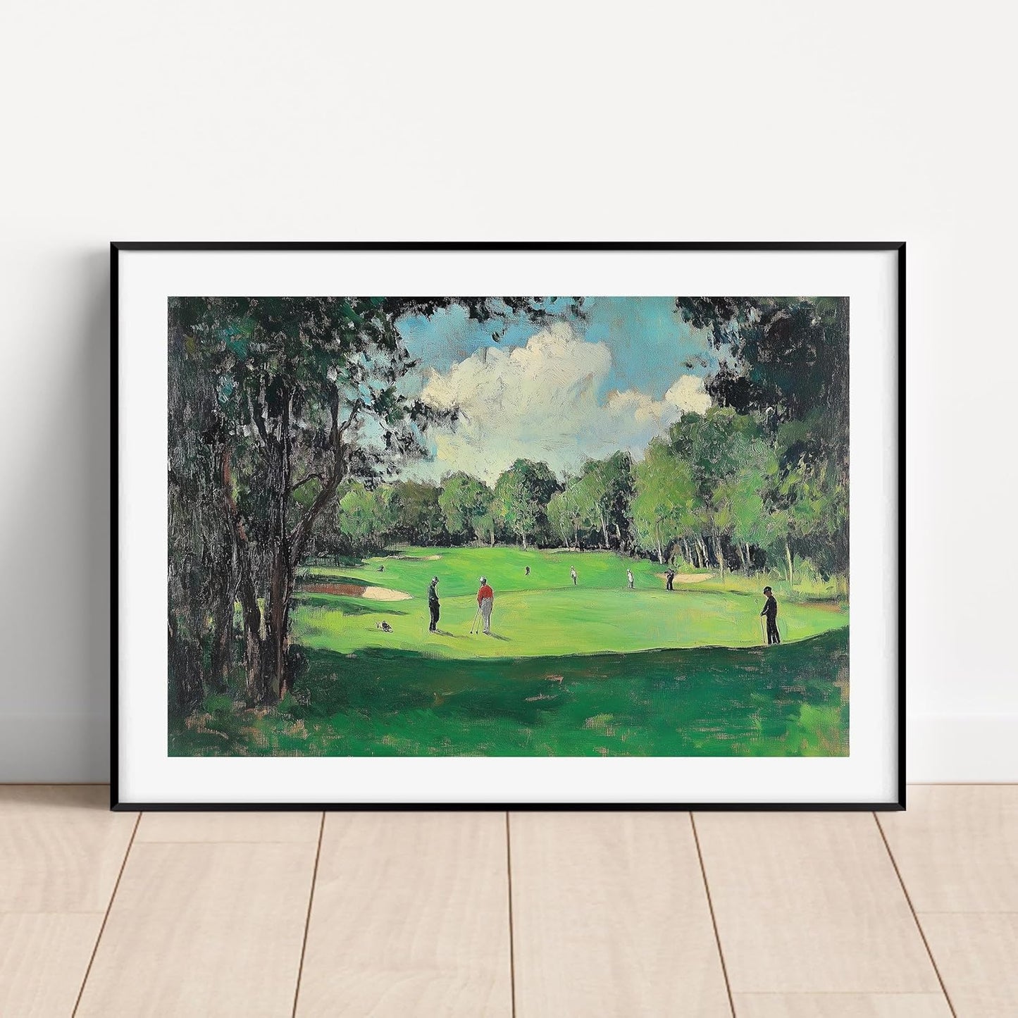 Vintage Golf Course Premium Giclee Fine Art Prints - Antique Style Golf Course Painting Posters, Golf Wall Art, Aesthetic Golfing Poster for Home Office Decor, Ready to Frame
