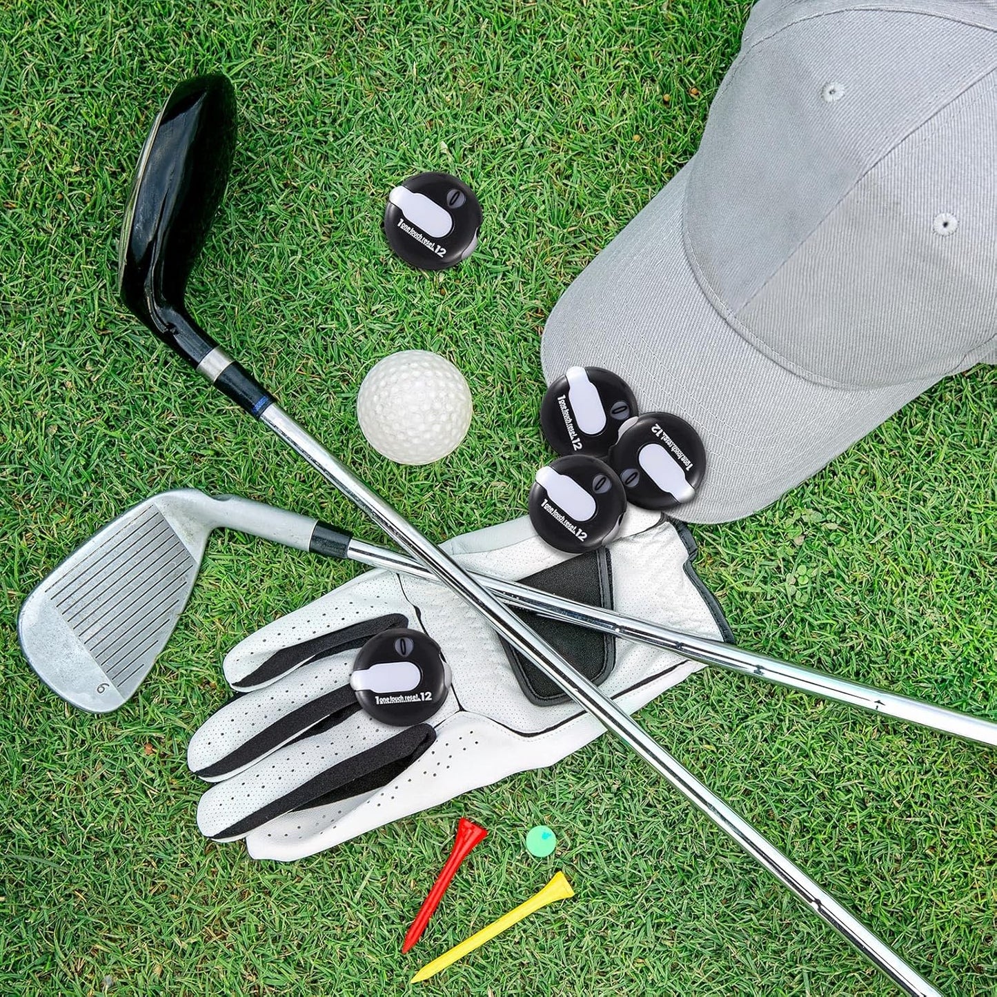 Frienda Golf Score Counter Mini Golf Stroke Counter with One Touch Reset and Simple Attachment to Scorekeeper Glove in