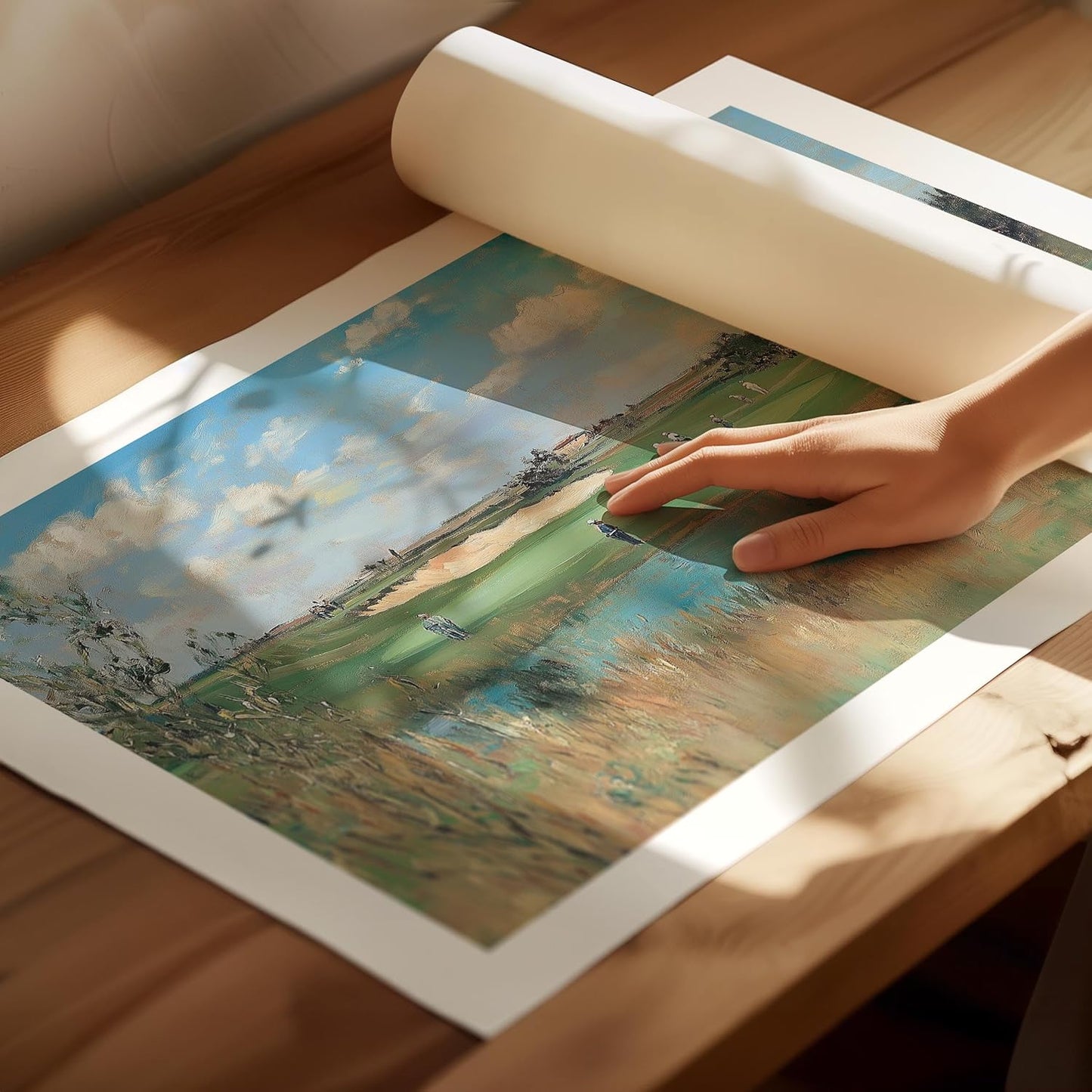 Vintage Golf Course Premium Giclee Fine Art Prints - Antique Style Golf Course Painting Posters, Golf Wall Art, Aesthetic Golfing Poster for Home Office Decor, Ready to Frame