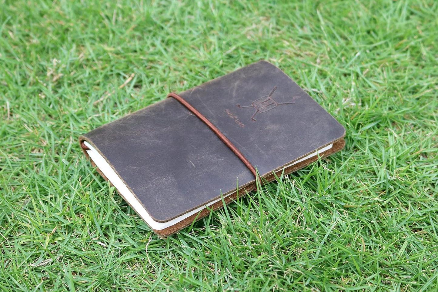 Handy Picks Leather Golf Log Book, Handmade n Refillable, Golf Log n Yardage Book Included