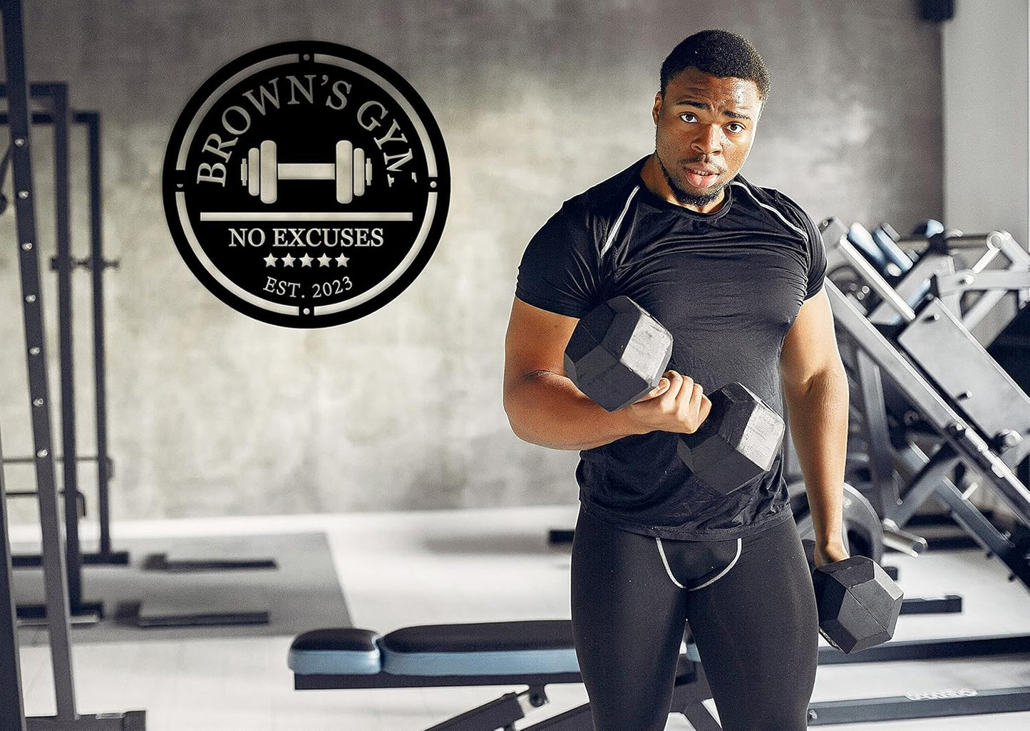 Personalized Home Gym Decor,Personalized Gym Metal Sign,Workout Room Decor,Wall Decor Art,Gifts for Fitness Lovers