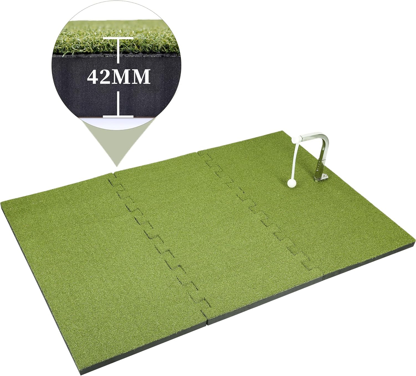 PGM Golf Swing Trainer 3.0 – Enlarged Golf Hitting Mat with 5 Adjustable Heights, Automatic Ball Return, Pure Path Golf Swing Training Aid for Indoor & Outdoor Practice, Home Golf Training Equipment