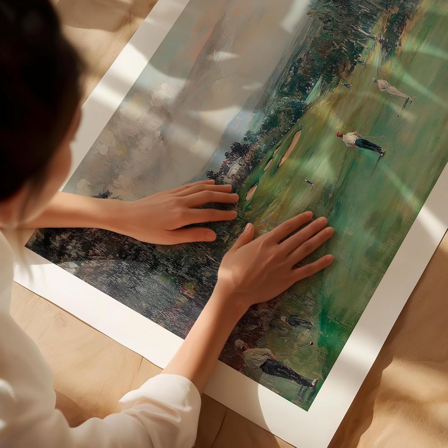 Vintage Golf Course Premium Giclee Fine Art Prints - Antique Style Golf Course Painting Posters, Golf Wall Art, Aesthetic Golfing Poster for Home Office Decor, Ready to Frame