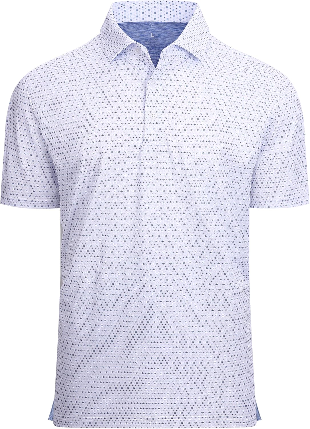 Alex Vando Mens Golf Shirt Moisture Wicking Classic Print Golf Shirts for Men