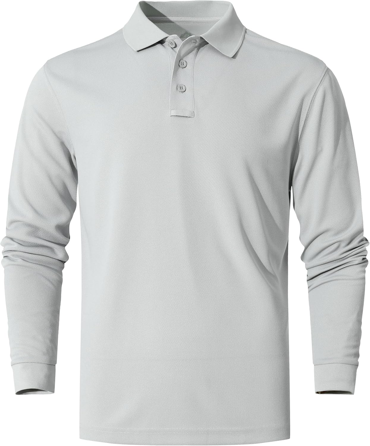 Men's Long Sleeve Polo Shirt Quick-Dry Performance Tactical Golf Shirts Regular-fit Jersey Tennis Shirt