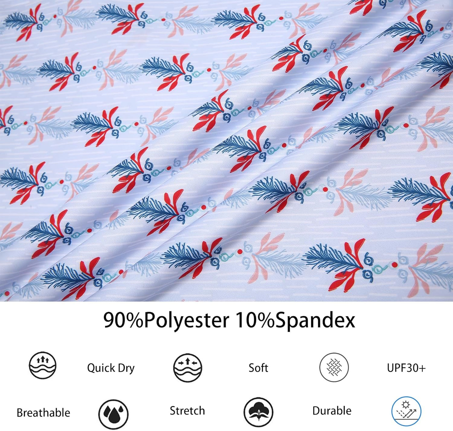 Alex Vando Mens Hawaiian Golf Shirt Moisture Wicking Digital Print Golf Shirts for Men