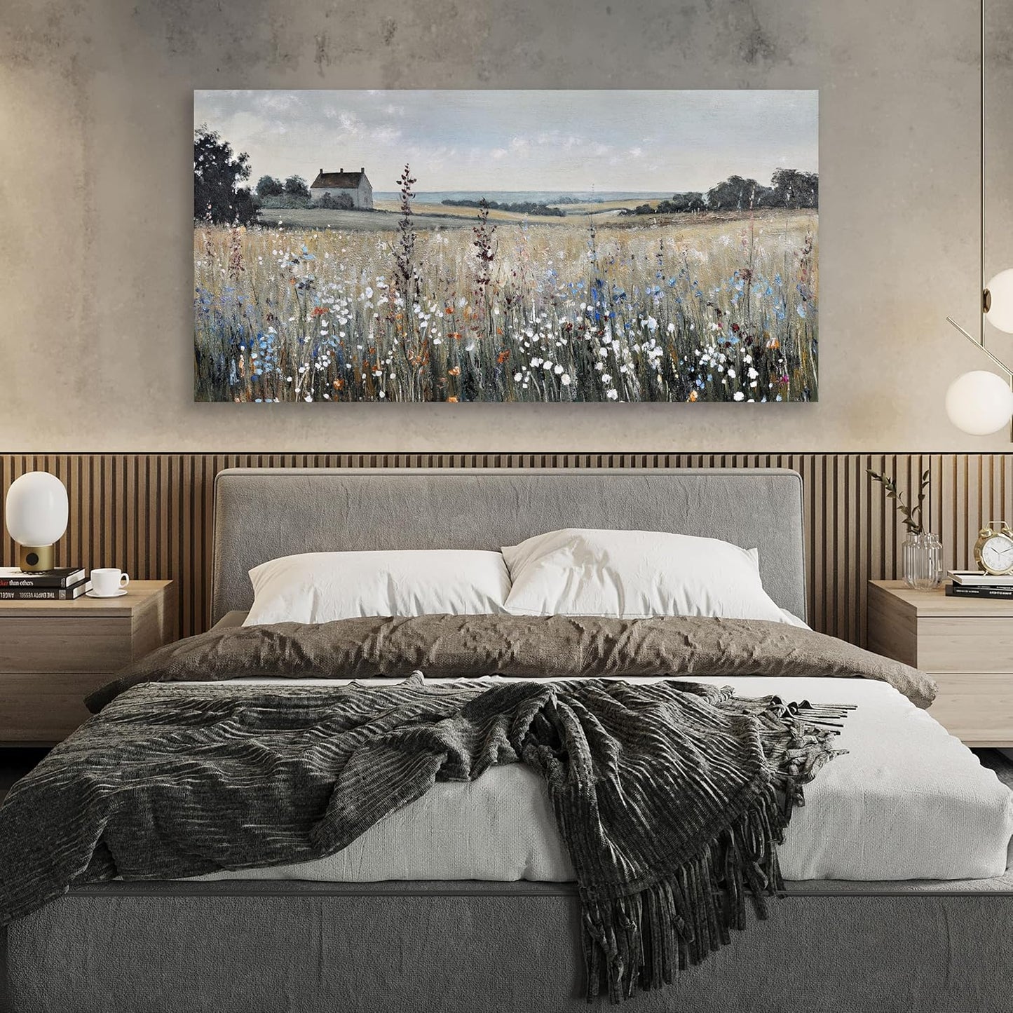 Glvzygy Canvas Wall Art Vintage Decor Artwork Classical Oil Painting Canvas Prints Vintage Landscape Wall Art Suitable for Living Room Bedroom and Office Home Decor Painting 24"x48"