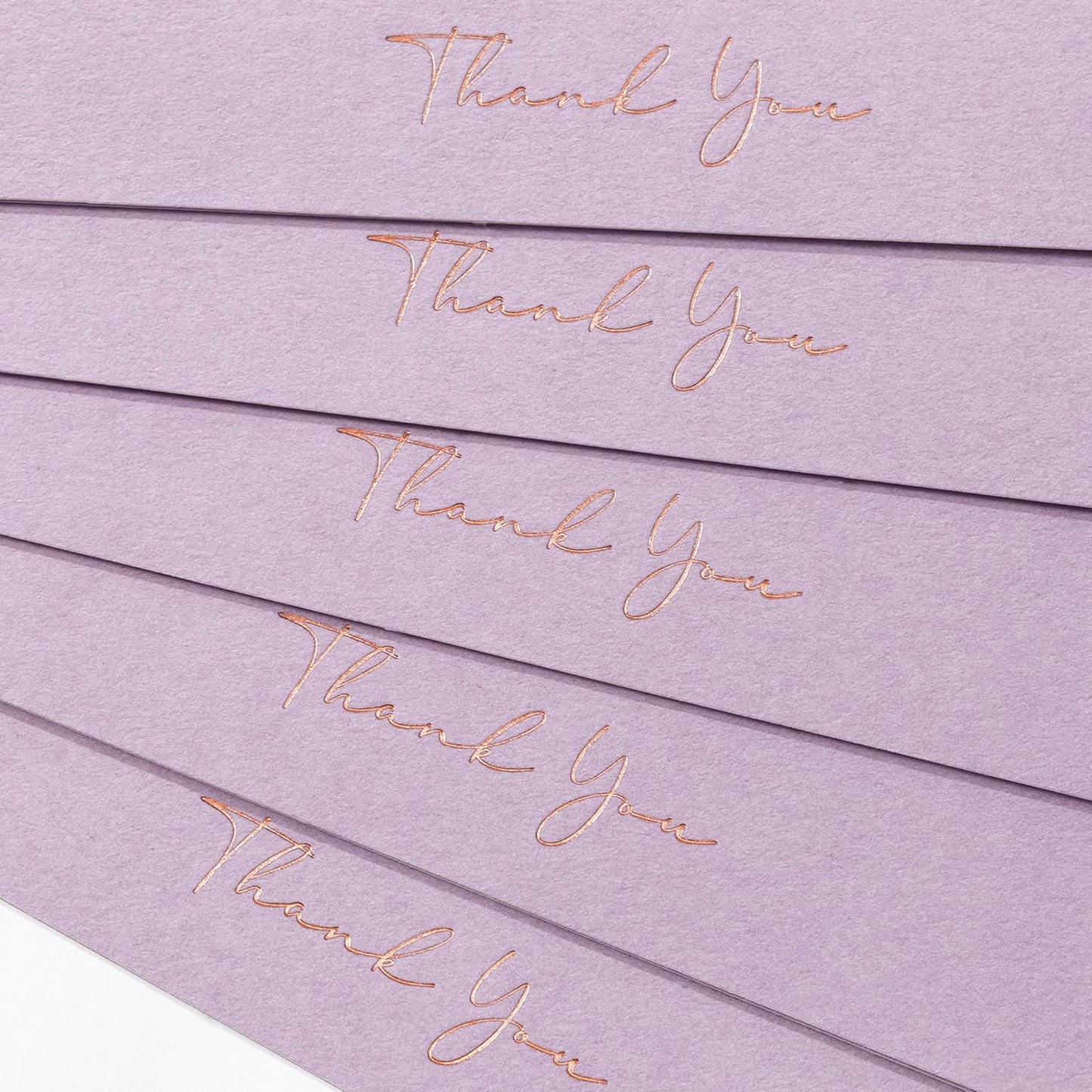 Crisky Purple Thank You Cards with Envelopes & Stickers， 50 Pack Lavender Bridal Shower Graduation Thank You Cards Small Business, Wedding Baby Shower Birthday Funeral Notes Bulk