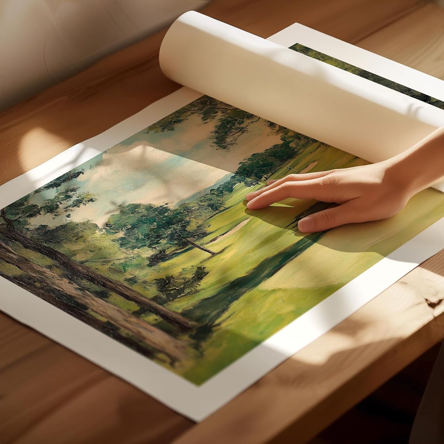 Vintage Golf Course Premium Giclee Fine Art Prints - Antique Style Golf Course Painting Posters, Golf Wall Art, Aesthetic Golfing Poster for Home Office Decor, Ready to Frame