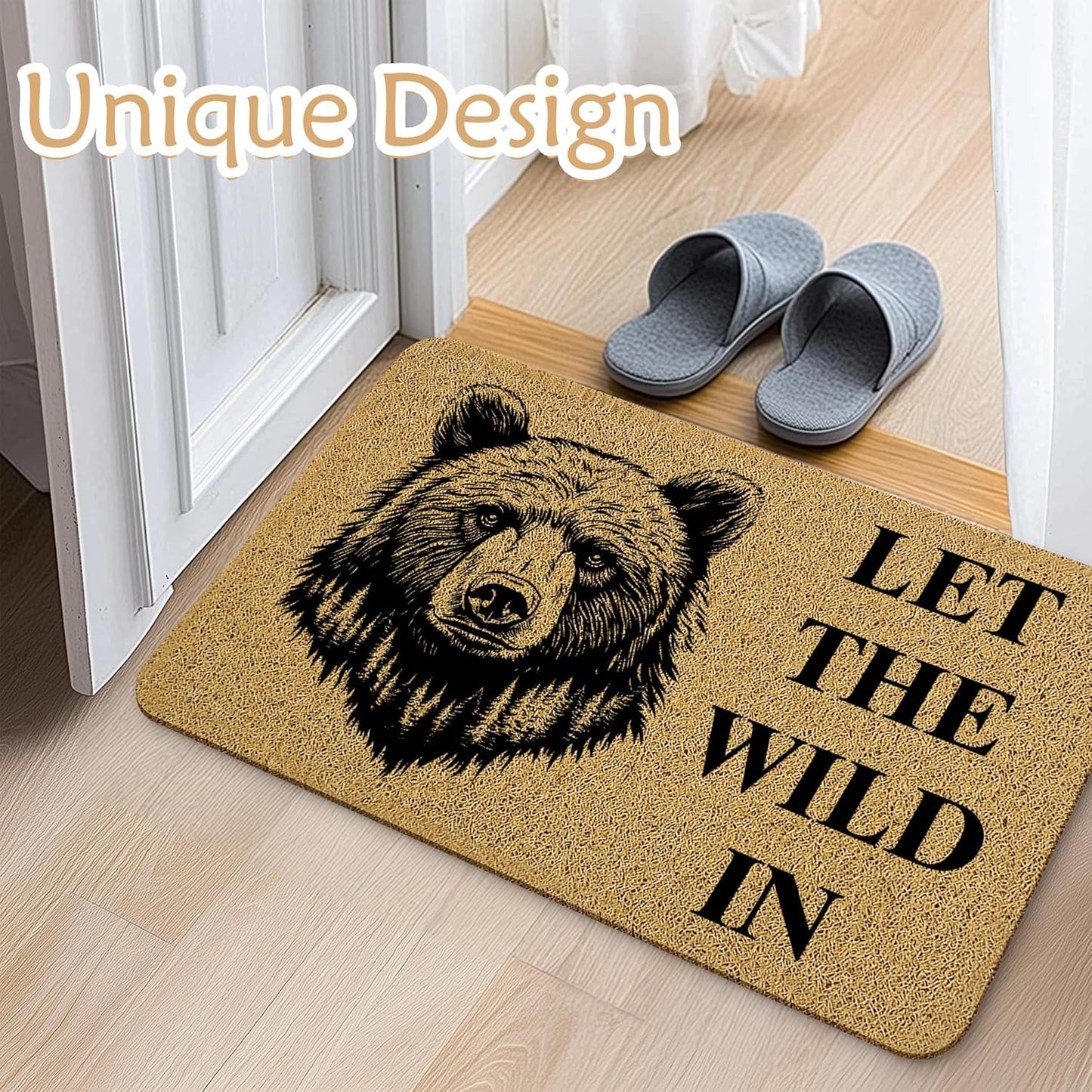 Rv Door Mat, Camper Door Mat, Camping Rug, Rv Rugs, Bear Gifts Doormat, Bear Rugs, 17x30 Inches