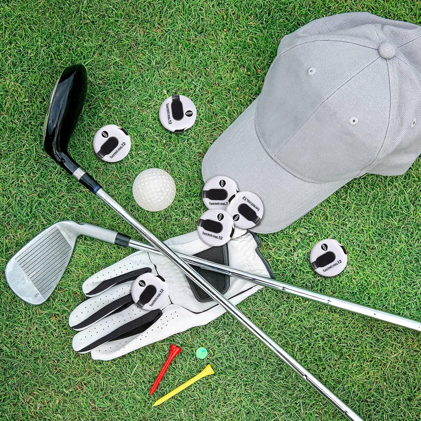 Weewooday 2 Pieces Golf Score Counter Golf Stroke Counter Golf Counter Clicker with One Touch Reset for Golf Game Scorekeeper Outdoor Activities Sport (White)