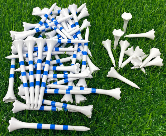 NorthPointe Golf Tees Plastic Combo Length Pack of 50 Includes (40 Count) 3 ¼” Plastic Golf Tees + (10 Count) 1½ Plastic ShortTees for Irons, Hybrids, Par Threes