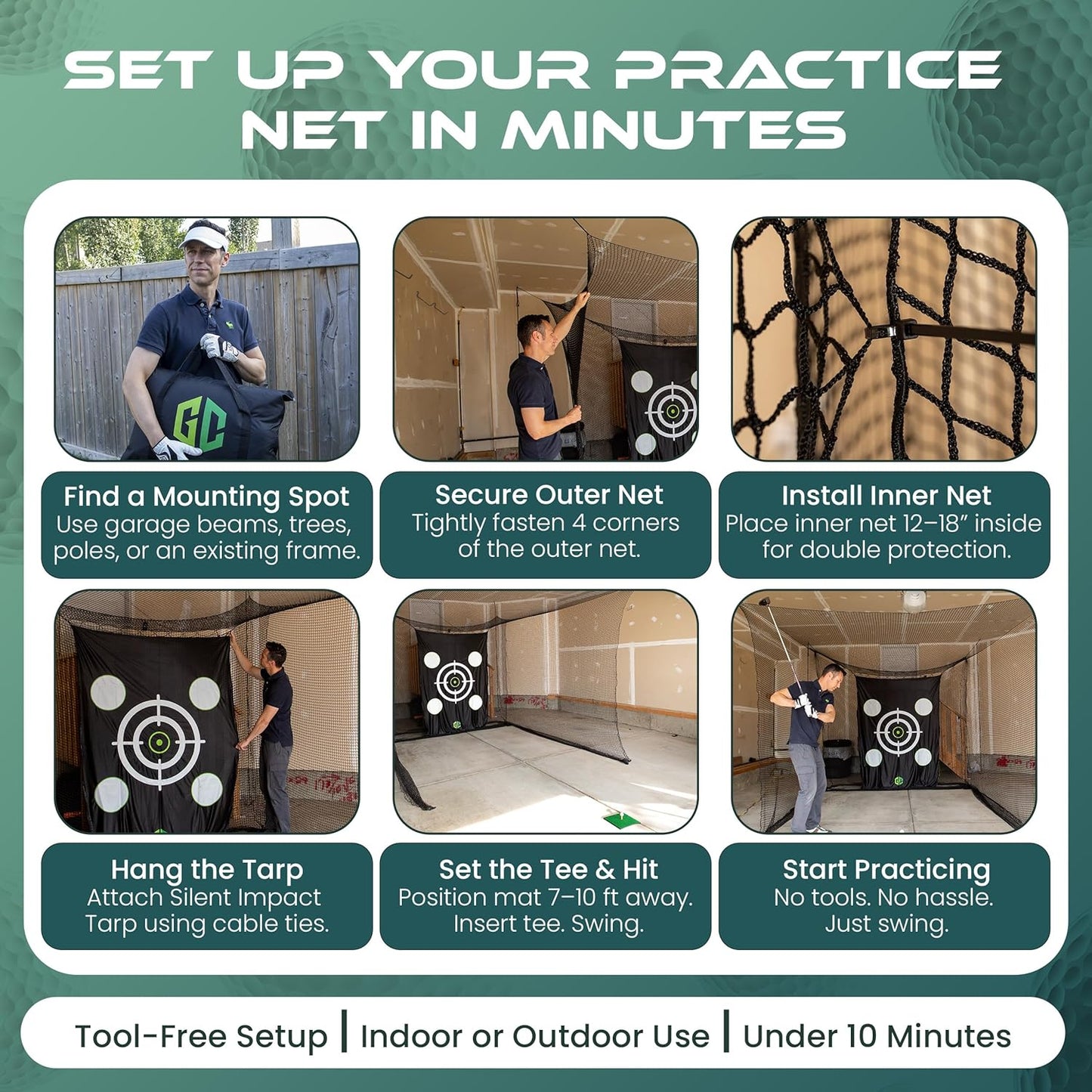 GrdnCare Heavy-Duty Golf Hitting Net