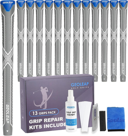 Geoleap Golf Grips 13 Pack,Non-slip and High Shock-absorbing Golf Club Grips ,Choose between 13 Grips with 15 Tapes and Full Kits.